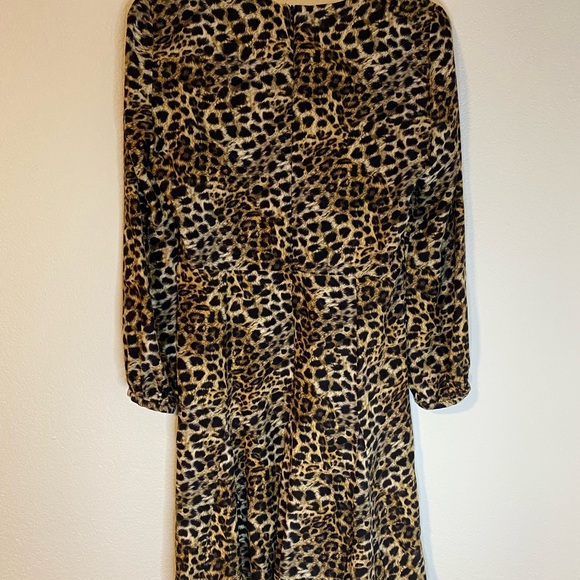 Charlotte Brody Leopard Print Silk Dresss With Tassel Belt Size M - Picture 3 of 6